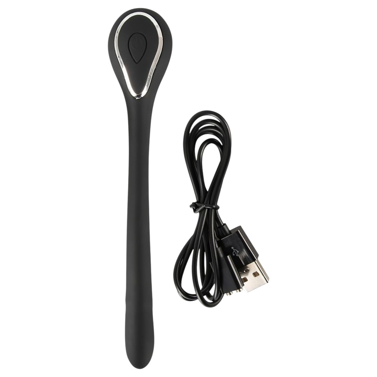 Penis Plug Dilator - fekete akkus, vibrációs húgycső dilátor (1 cm) Penis Plug Dilator - fekete akkus, vibrációs húgycső dilátor (1 cm)