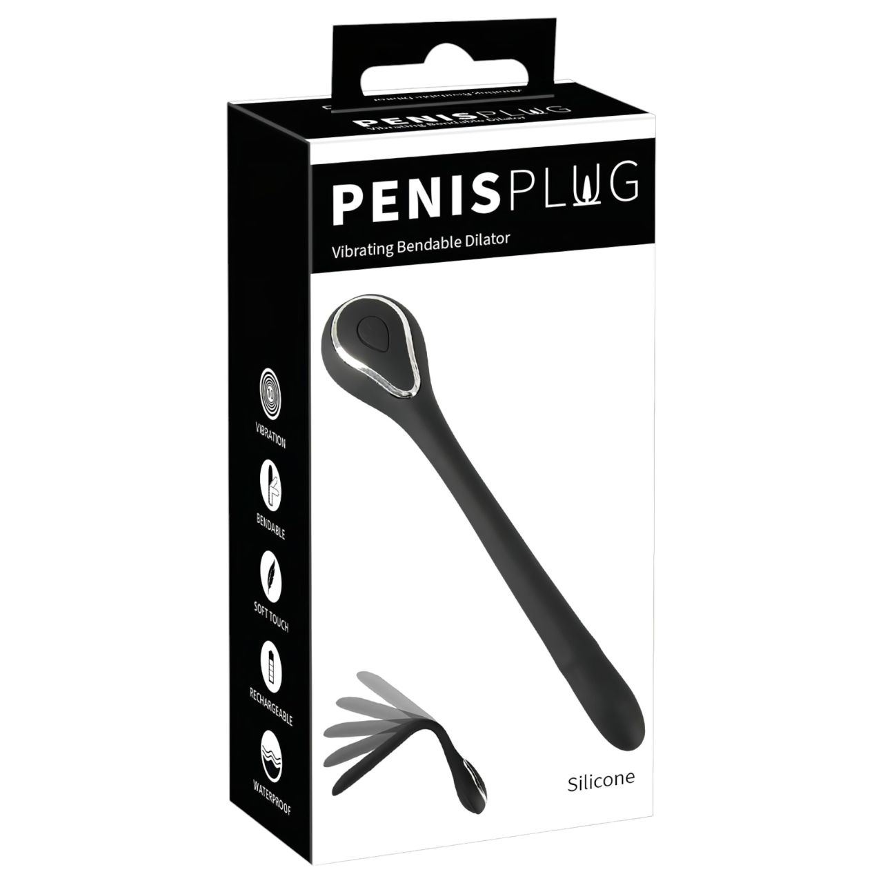 Penis Plug Dilator - fekete akkus, vibrációs húgycső dilátor (1 cm) Penis Plug Dilator - fekete akkus, vibrációs húgycső dilátor (1 cm)
