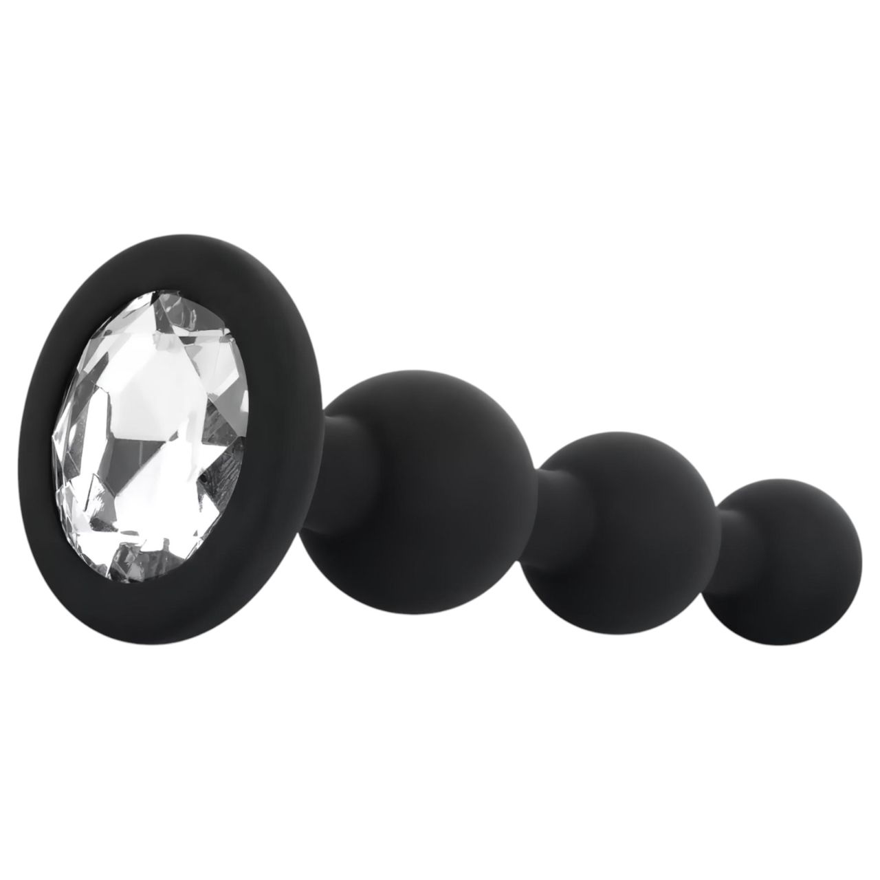 EasyToys - gyöngyös szilikon anál plug kezdőknek (fekete)