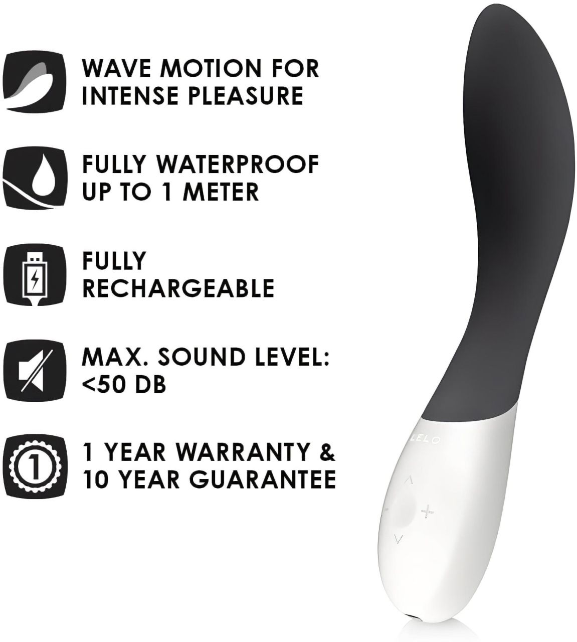 LELO Mona Wave - vízálló G-pont vibrátor (fekete) LELO Mona Wave - vízálló G-pont vibrátor (fekete)