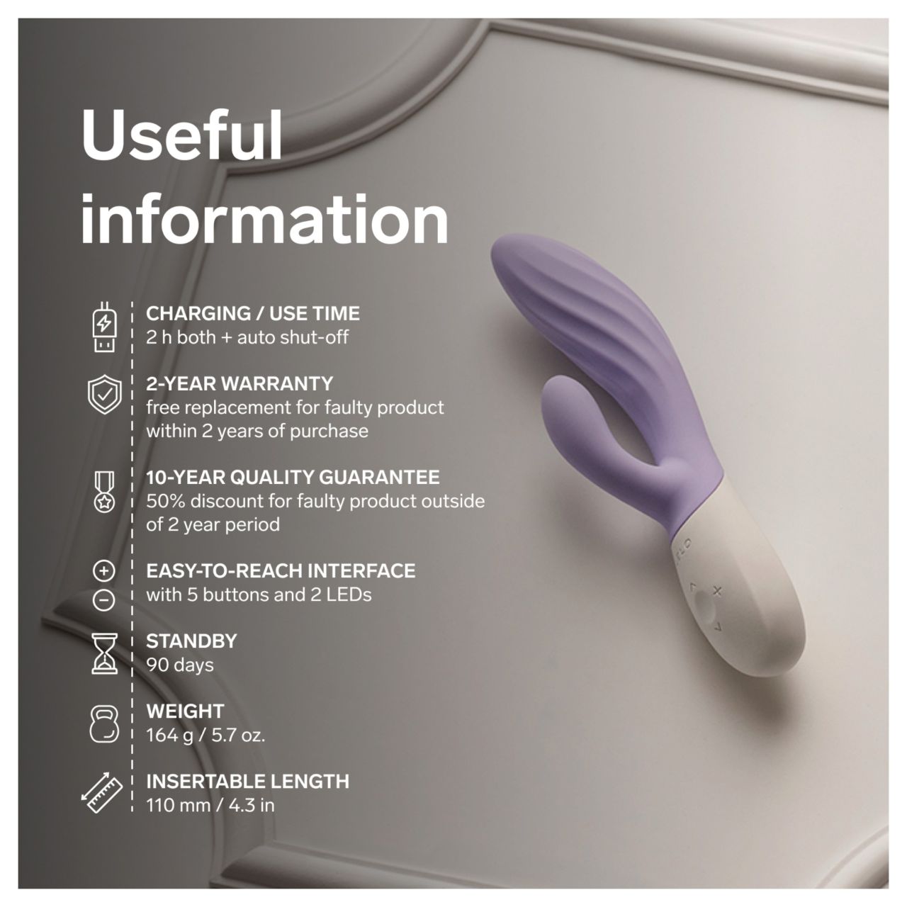 LELO INA Twist - appos, csiklókaros G-pont vibrátor (lila)