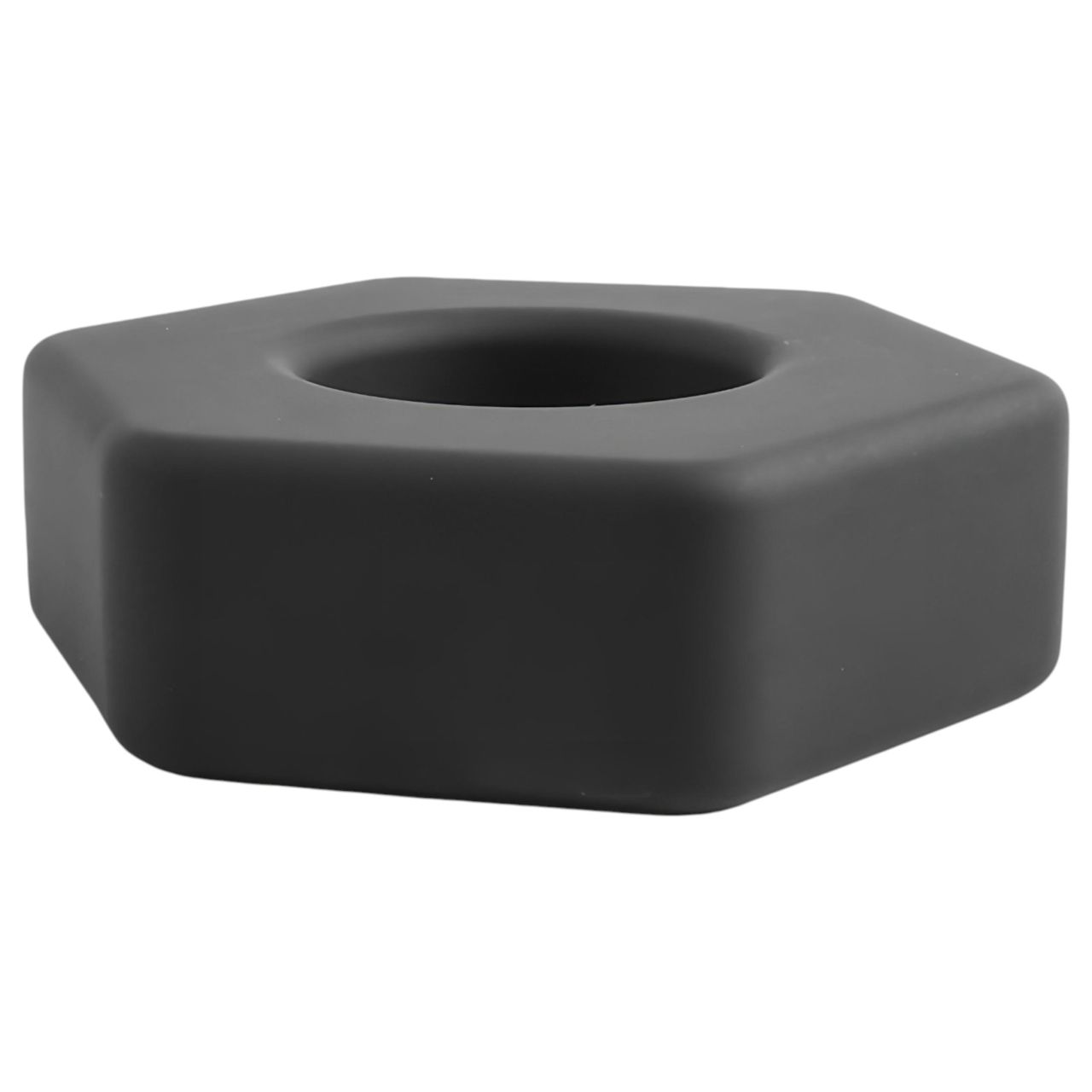 Pulselock Forge - fekete csavaranya formájú szilikon péniszgyűrű (22 mm) Pulselock Forge - fekete csavaranya formájú szilikon péniszgyűrű (22 mm)