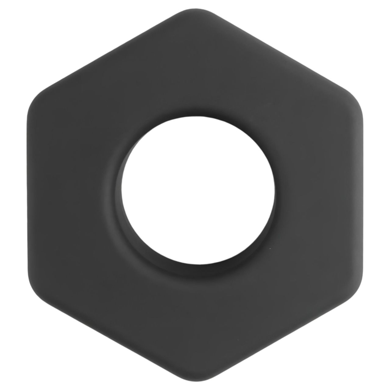 Pulselock Forge - fekete csavaranya formájú szilikon péniszgyűrű (22 mm) Pulselock Forge - fekete csavaranya formájú szilikon péniszgyűrű (22 mm)