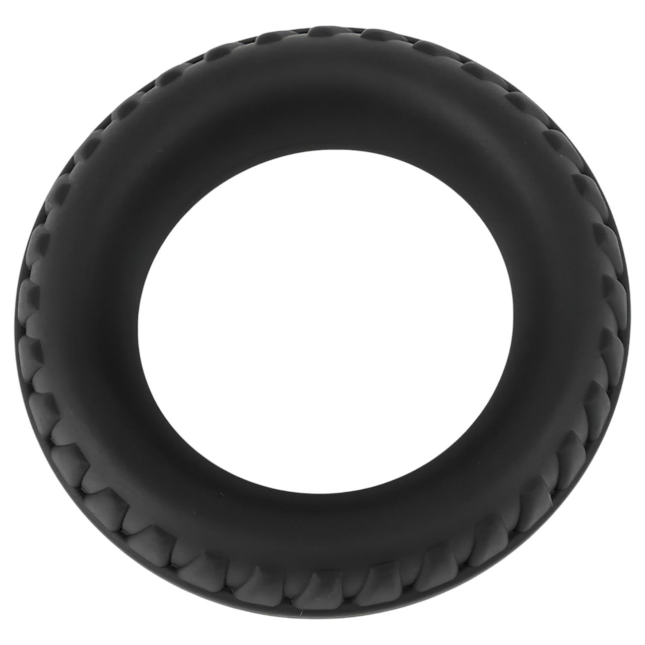 Pulselock Forge - abroncs mintás szilikon péniszgyűrű (fekete) - 35mm Pulselock Forge - abroncs mintás szilikon péniszgyűrű (fekete) - 35mm
