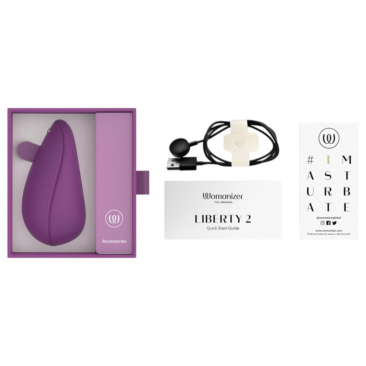 Womanizer Liberty 2 - léghullámos csiklóizgató (lila)