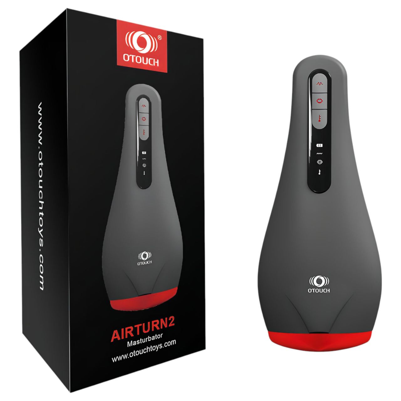 OTOUCH Airturn 2 - akkus szívó maszturbátor férfiaknak (fekete)