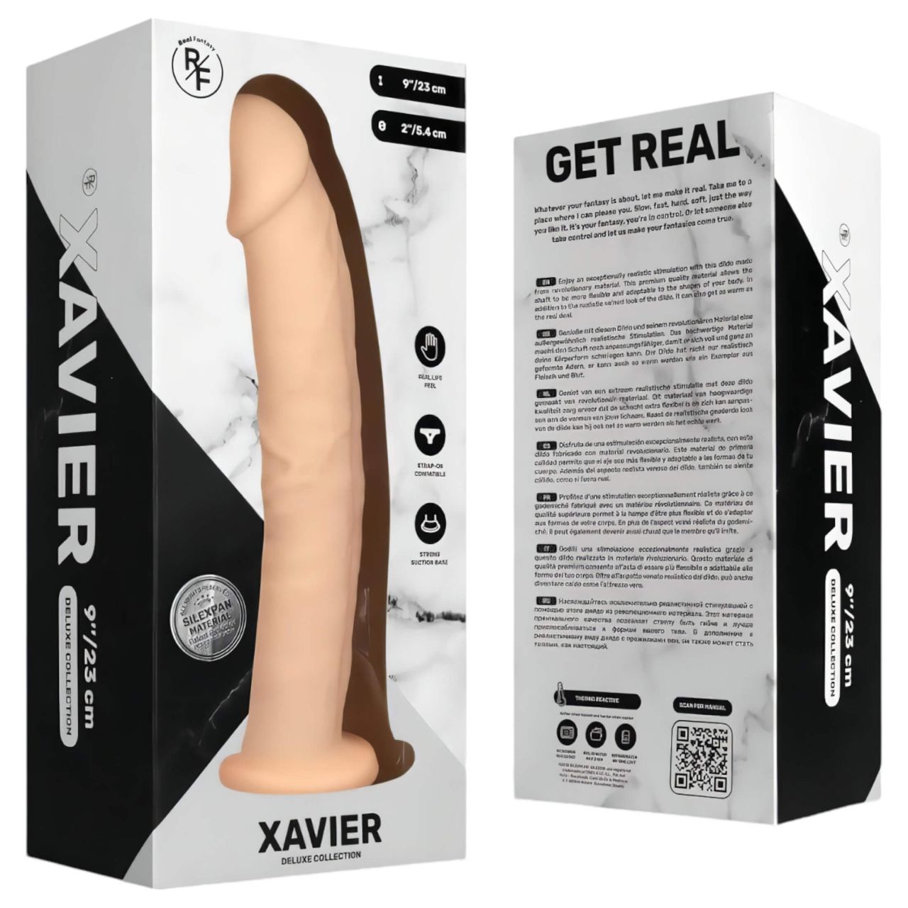 Real Fantasy Xavier - élethű dildó - 23 cm (testszínű)