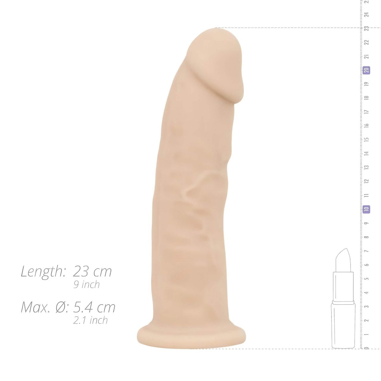 Real Fantasy Xavier - élethű dildó - 23 cm (testszínű)