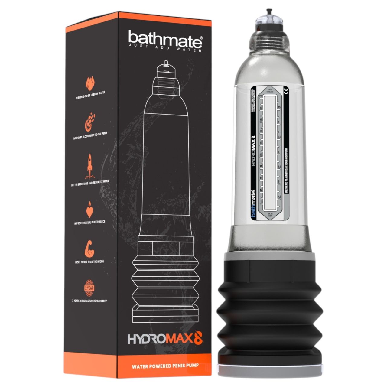 Bathmate Hydromax8 - hidro péniszpumpa (átlátszó)