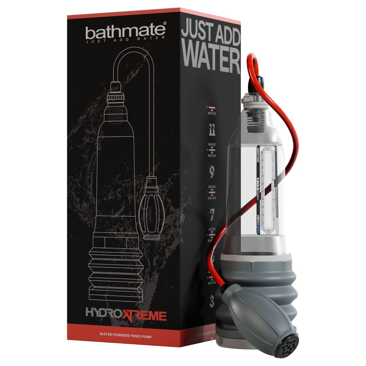 Bathmate HydroXtreme 8 - hidro péniszpumpa kiegészítők nélkül (átlátszó)