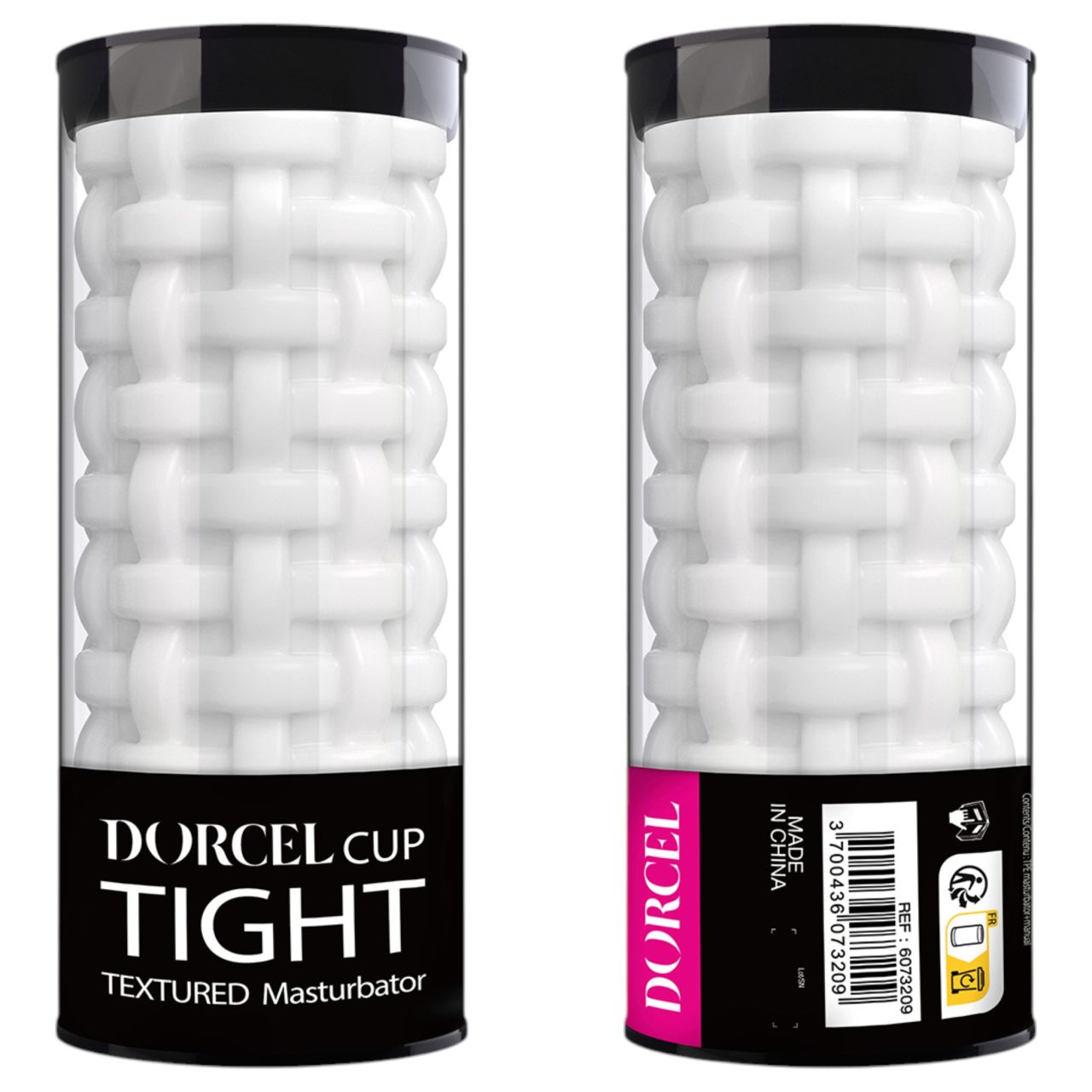 Dorcel Cup Tight - gyöngyös csatornájú maszturbátor férfiaknak (fehér)