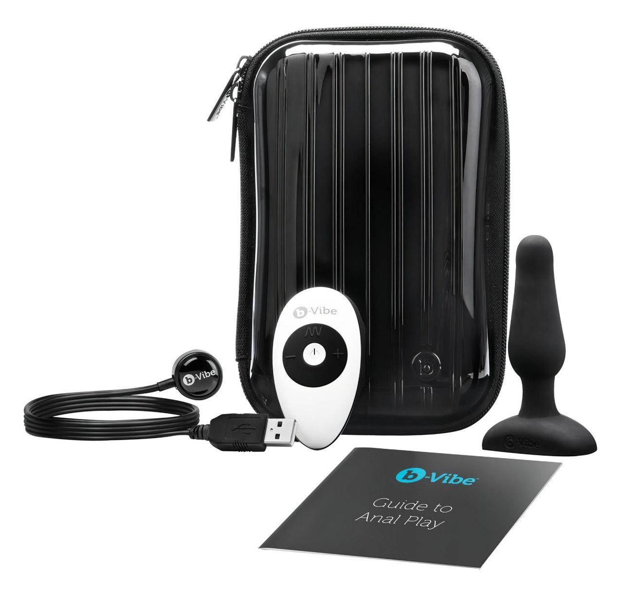 b-Vibe Novice - rádiós anál vibrátor kezdőknek (fekete)