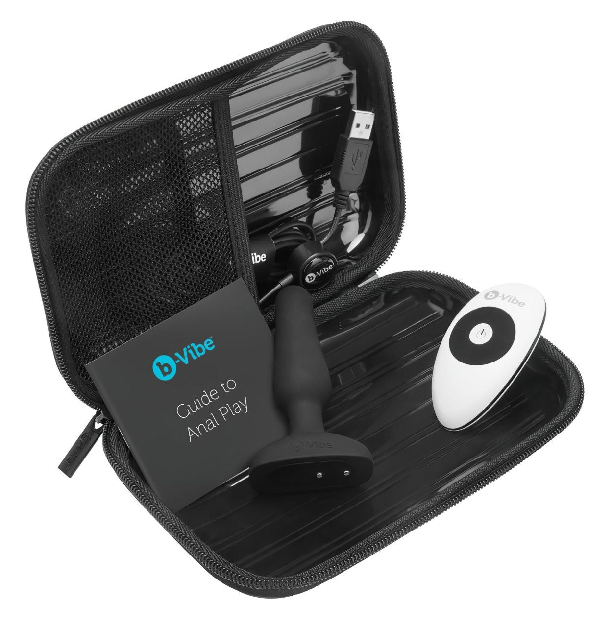 b-Vibe Novice - rádiós anál vibrátor kezdőknek (fekete)